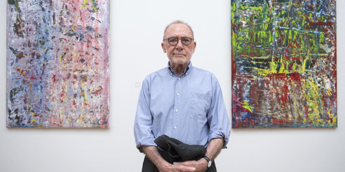 Gerhard Richter festőművész egyik alkotásával