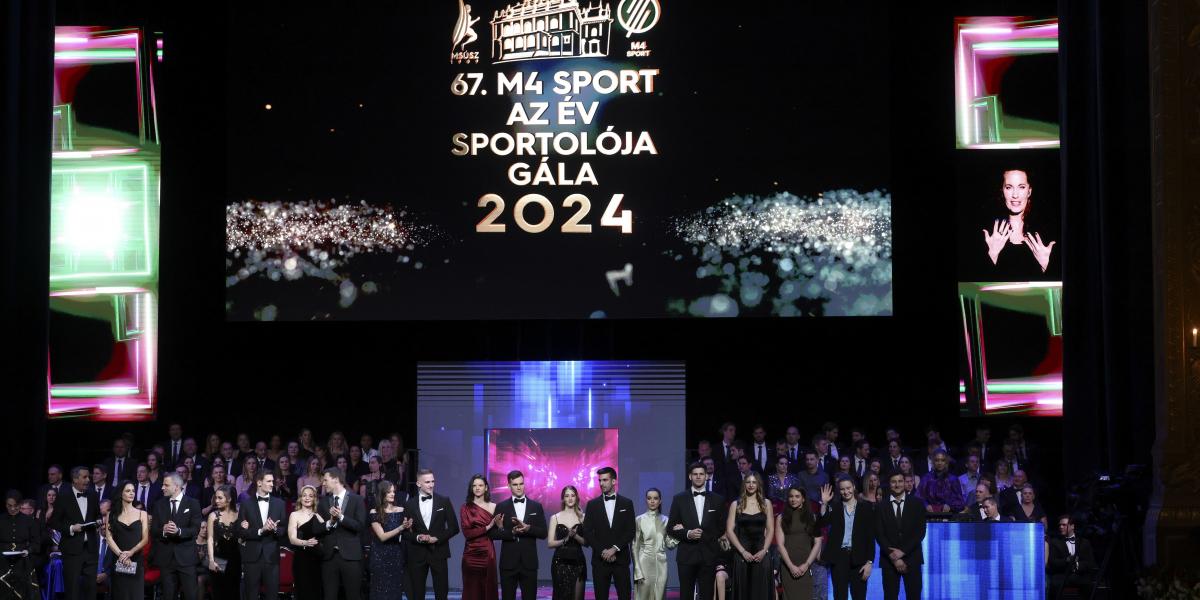 Színpadkép a tavalyi év sportolója gáláról