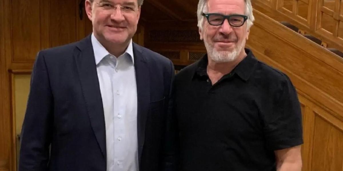 Miroslav Lajcák és Jeffrey Epstein