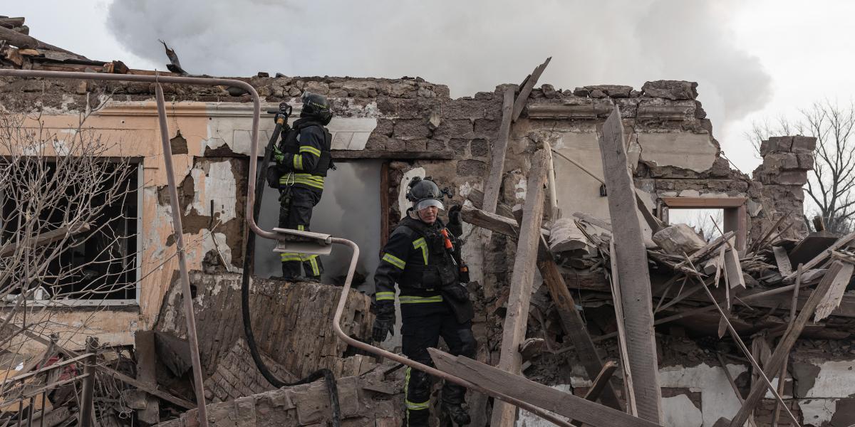 Korábbi katasztrófa felvétel Donyeckben, január 20-án.