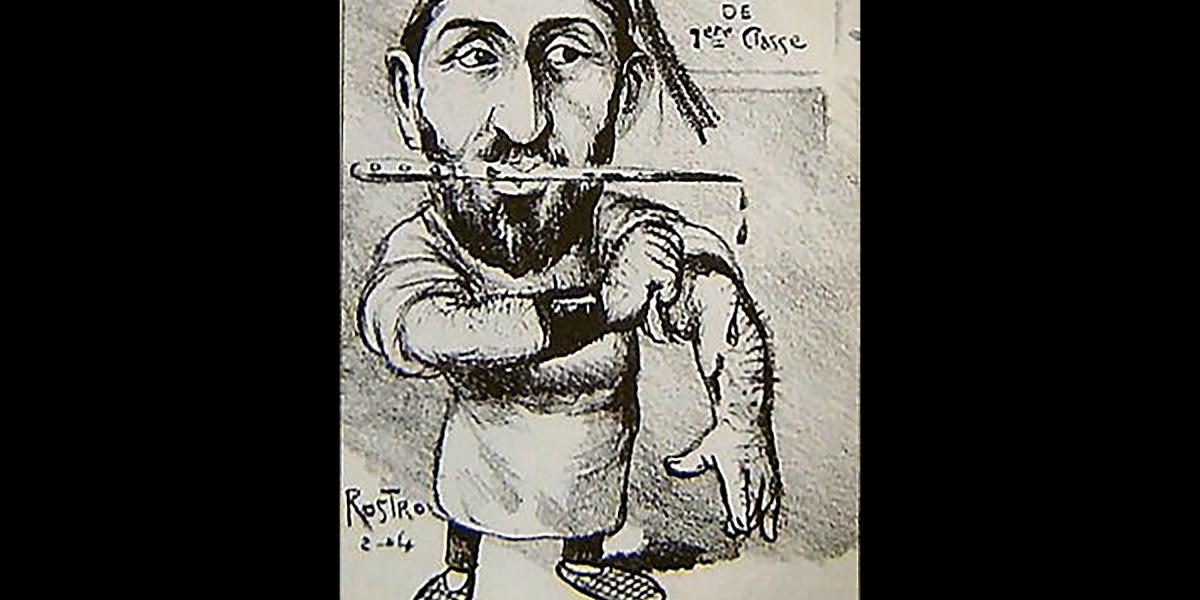 A törökök 1915 és 1916 között úgy 600-800 ezer örményt öltek meg – korabeli francia karikatúra az örmények mészárosáról, Abdul Hamid szultánról 