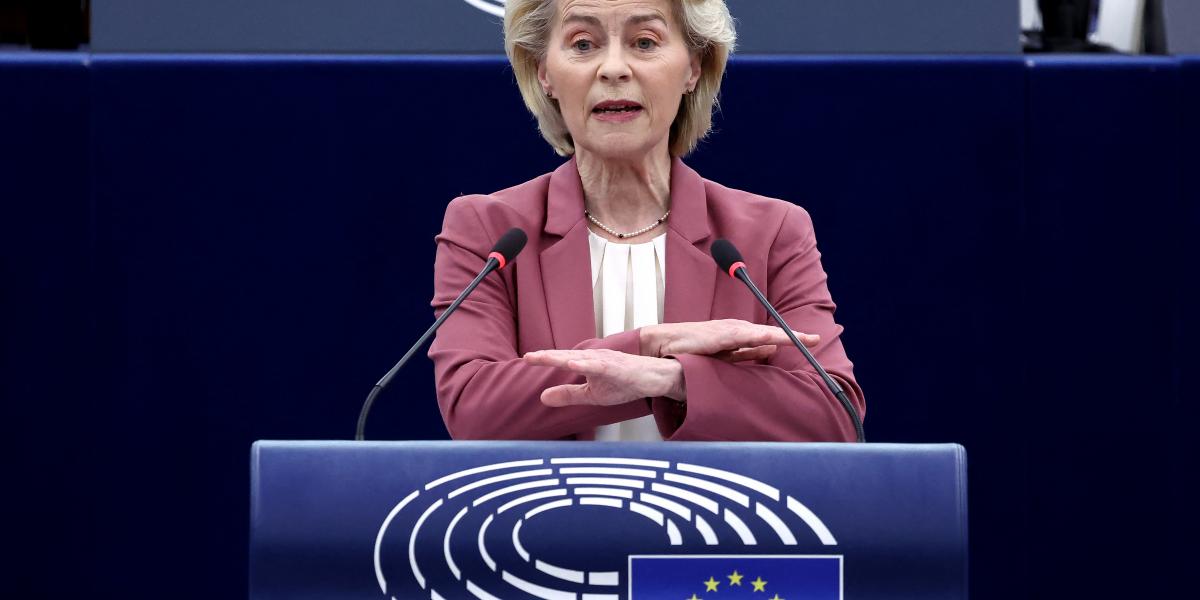 Ursula von der Leyen Strasbourgban március 11-én 