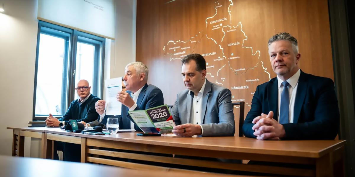 Székelyföldi RMDSZ-es politikusok eligazító sajtótájékoztatót tartanak a magyarországi választásokról.