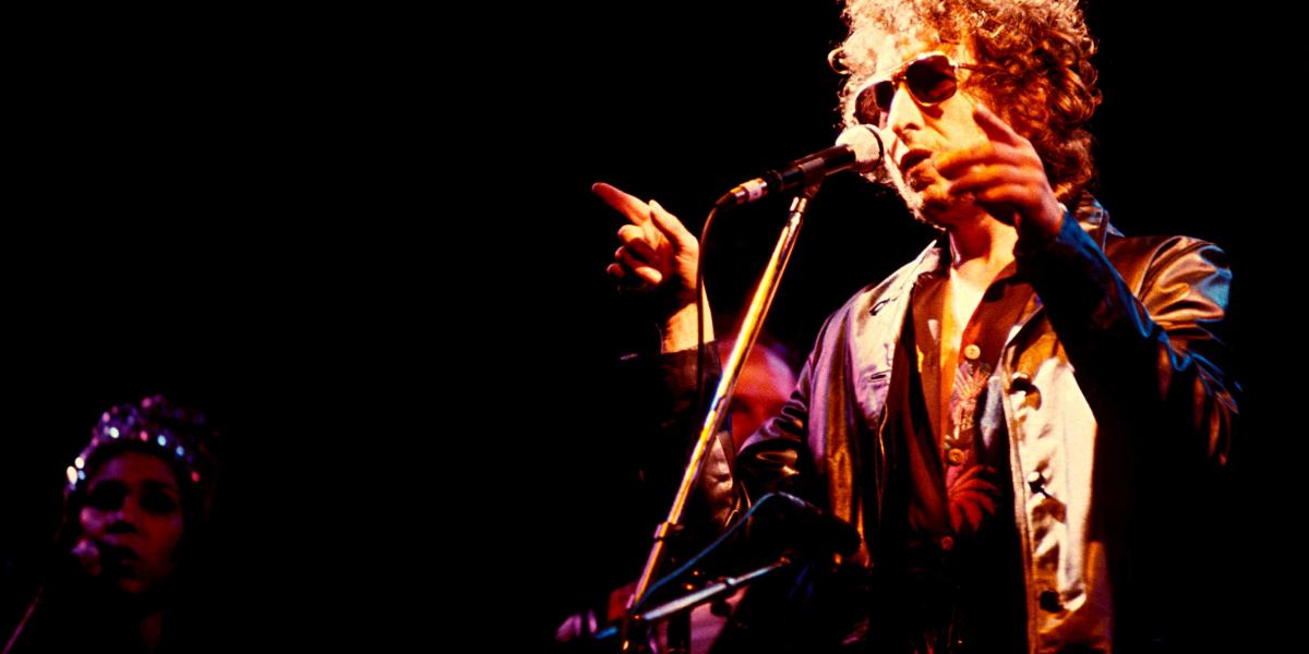 Bob Dylajn az egyik 1980-as koncertjén