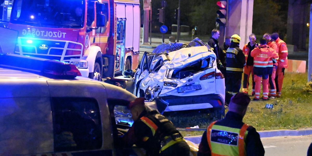 Helyszínelés a Váci úton április 10-én éjfél előtt 