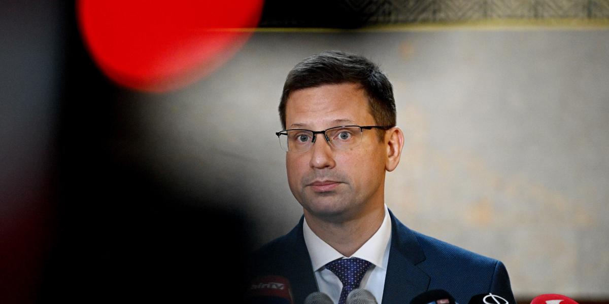 Gulyás Gergely az Országgyűlés alakuló ülését előkészítő tárgyalás utáni sajtótájékoztatón április 21-én 