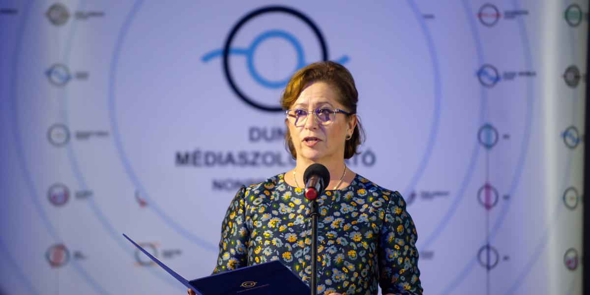 Altorjai Anita, a Duna Médiaszolgáltató Nonprofit Zrt. vezérigazgatója, 2025. november 12-én.