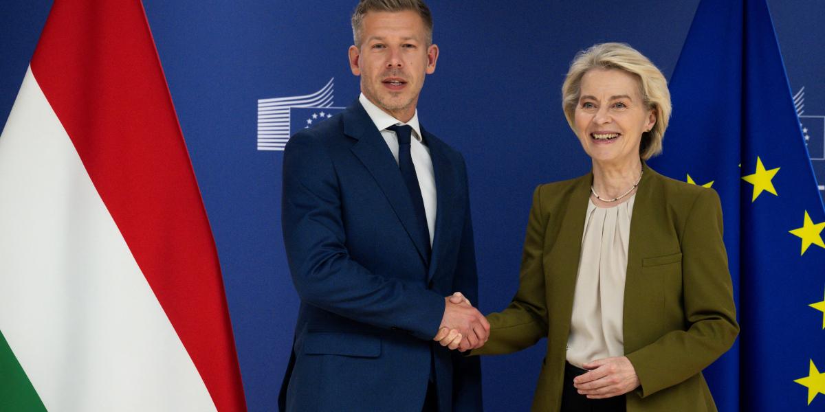 Magyar Péter és Ursula von der Leyen 2026. április 29-én