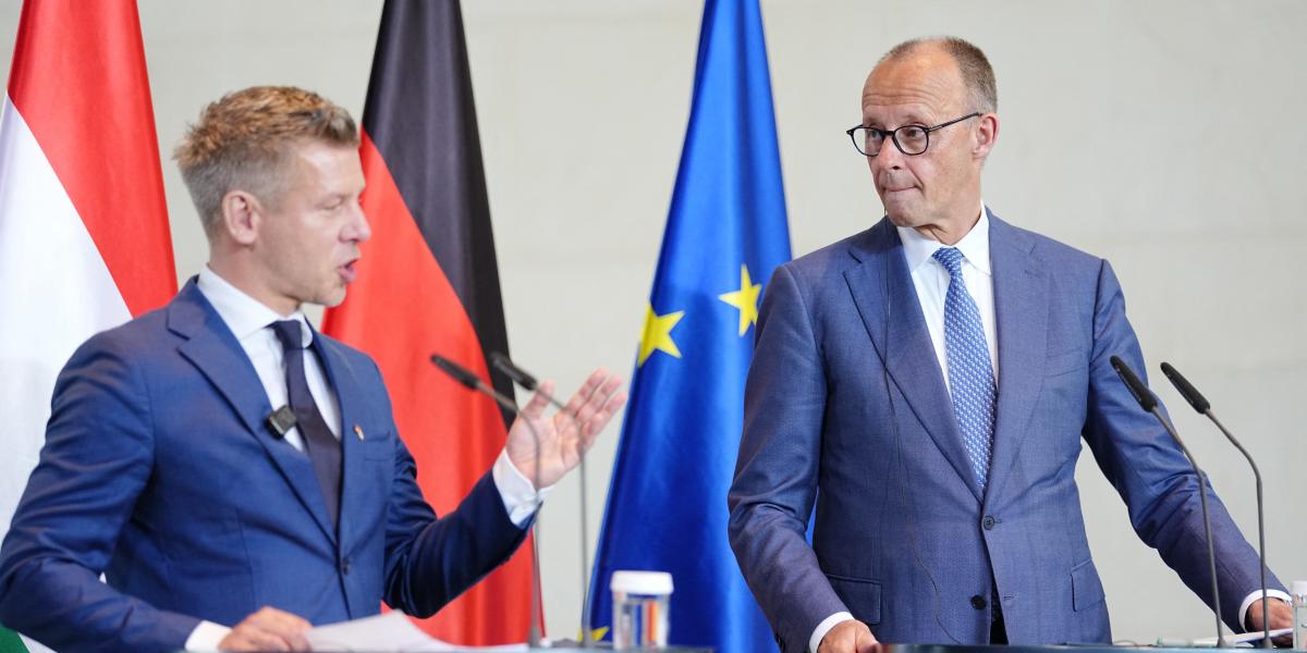 Magyar Péter és Friedrich Merz Berlinben június 2-án 