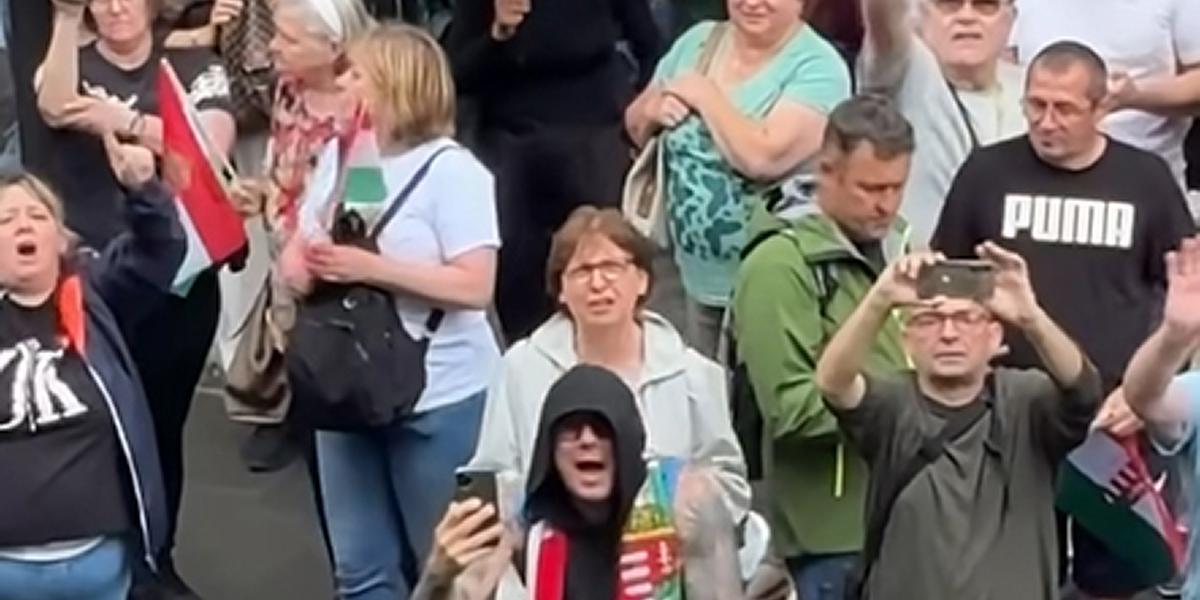 A migránspaktum elleni tüntetésen –
nem-létező tények ellen tiltakoztak
