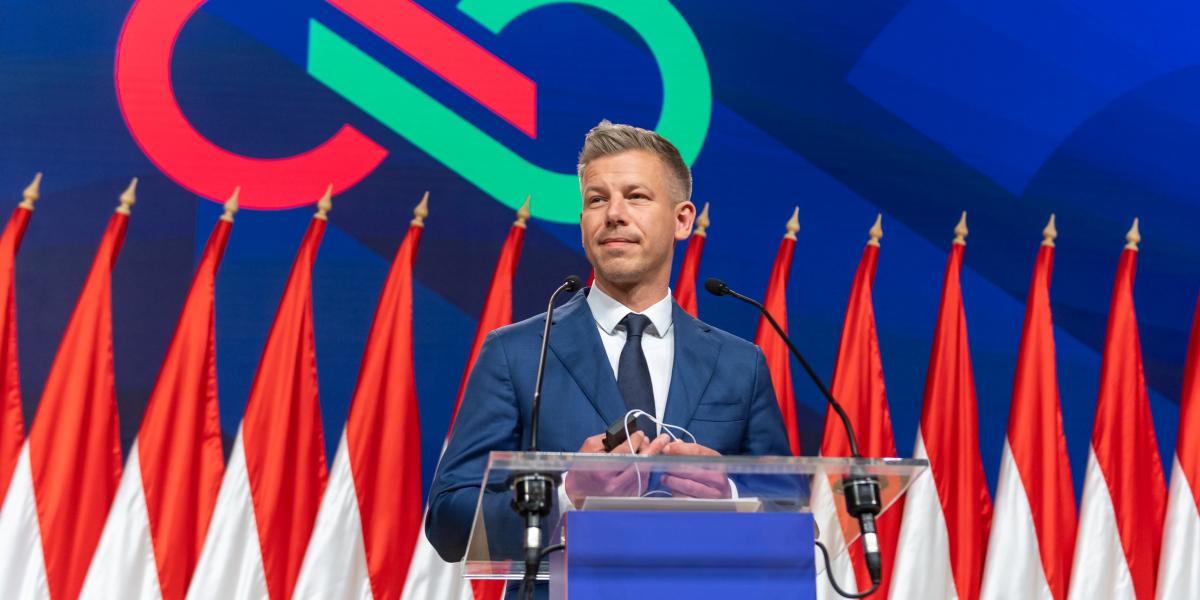 Magyar Péter 2026. április 13-án, az országgyűlési választás másnapján