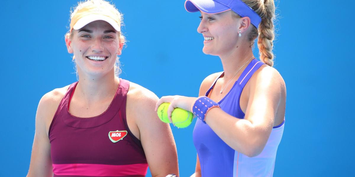 Babos Tímea; Kristina Mladenovic Fotó: Patrick Scala/Getty Images Sport
