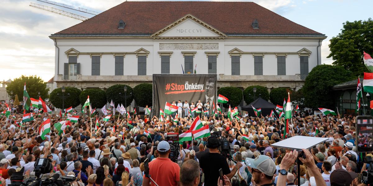 Békés volt az ellenzéki Fidesz tüntetése