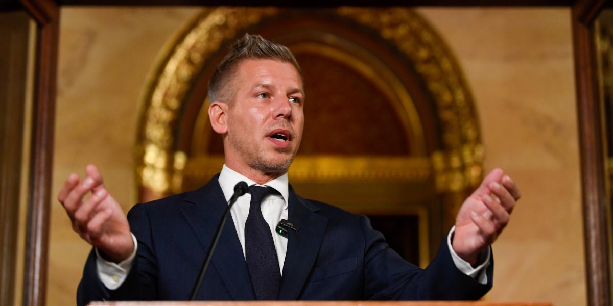 Magyar Péter az Országgyűlés rendkívüli ülésén július 13-án 