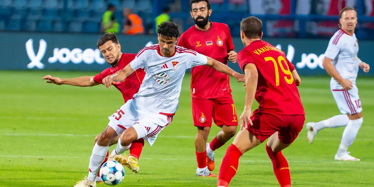 A DVSC az örmény FC Pjunik Jereván csapata ellen, 2026. július 23-án