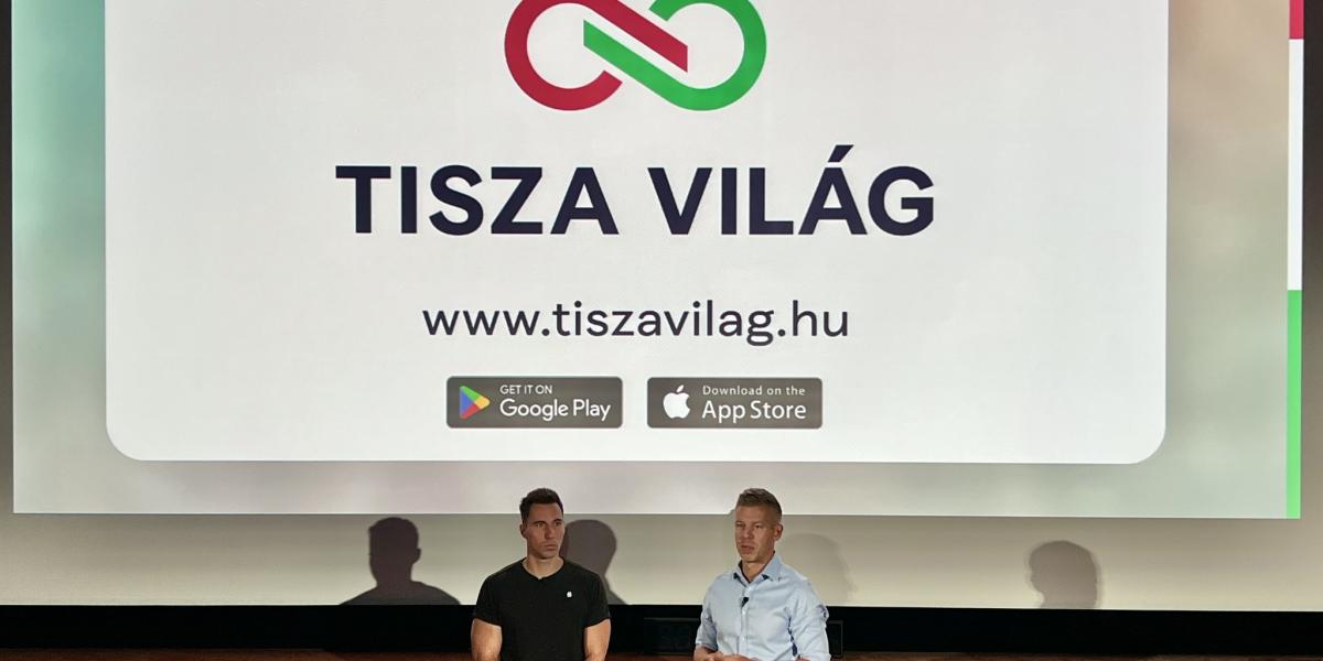 A Tisza Világ bemutatója Radnai Márkkal és Magyar Péterrel. A választási kampány egyik botránya lett belőle