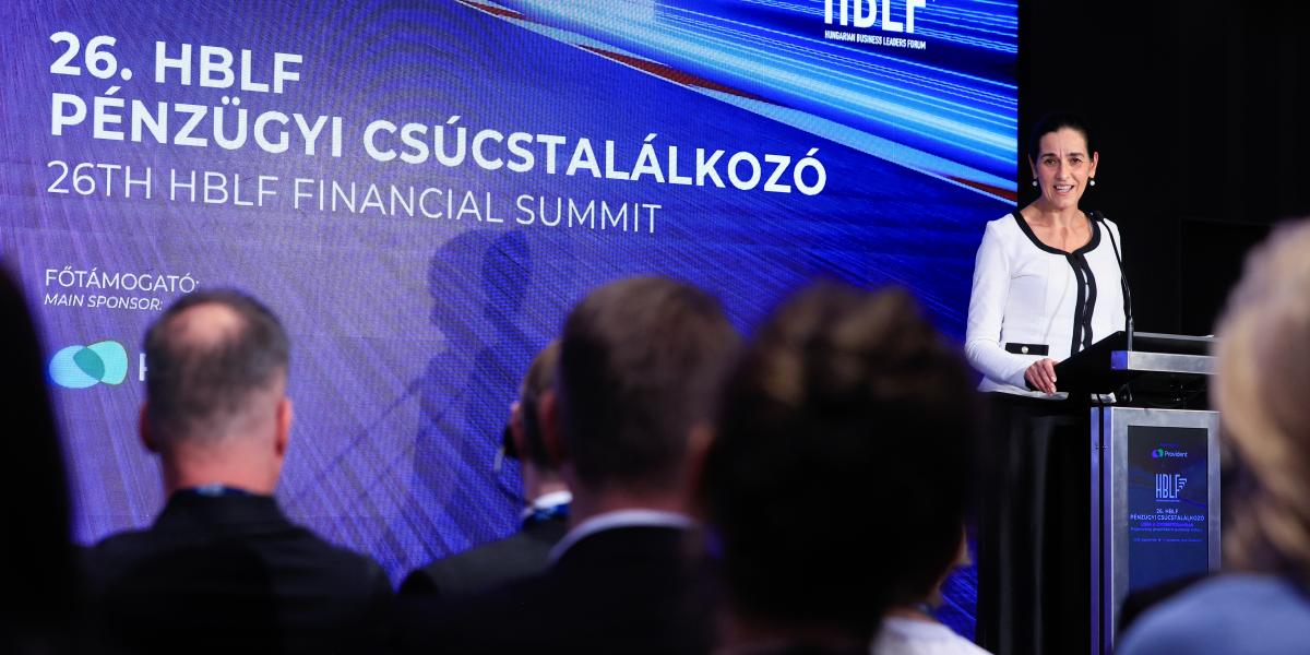 Orbán Anita külügyminiszter záróelőadást tart a HBLF Pénzügyi Csúcstalálkozón