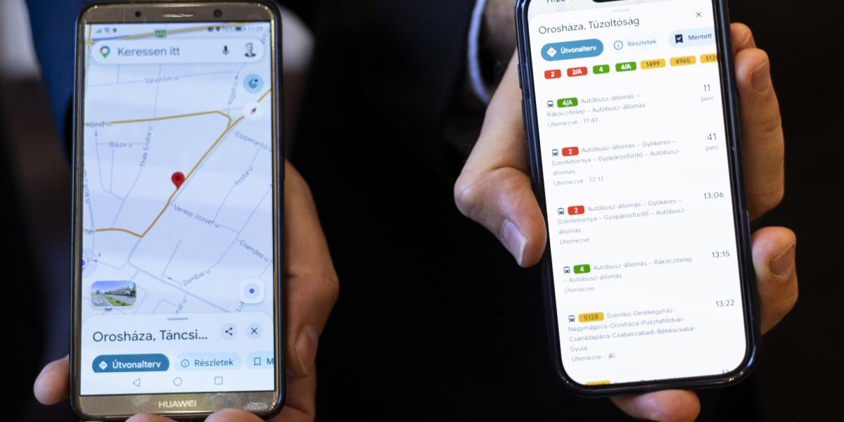 Valós időben tudjuk követni, hol tart a buszjáratunk, és azt is megtudhatjuk, hol kell átszállni