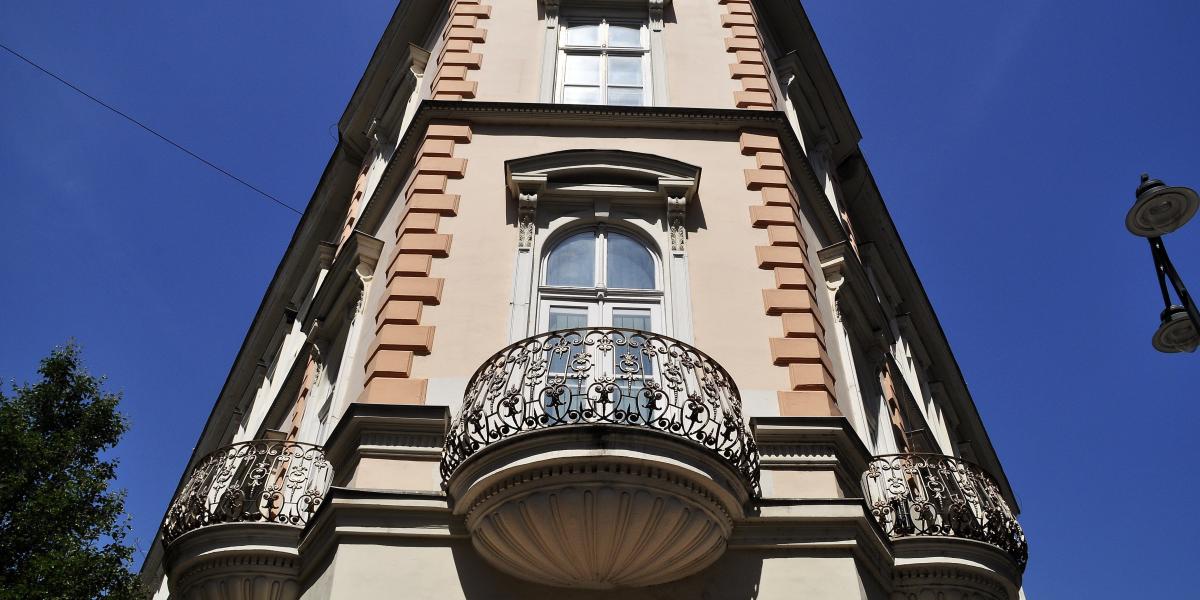 A Nemzeti Kulturális Alap székházának részlete a főváros VIII. kerületében, a Gyulai Pál utcában