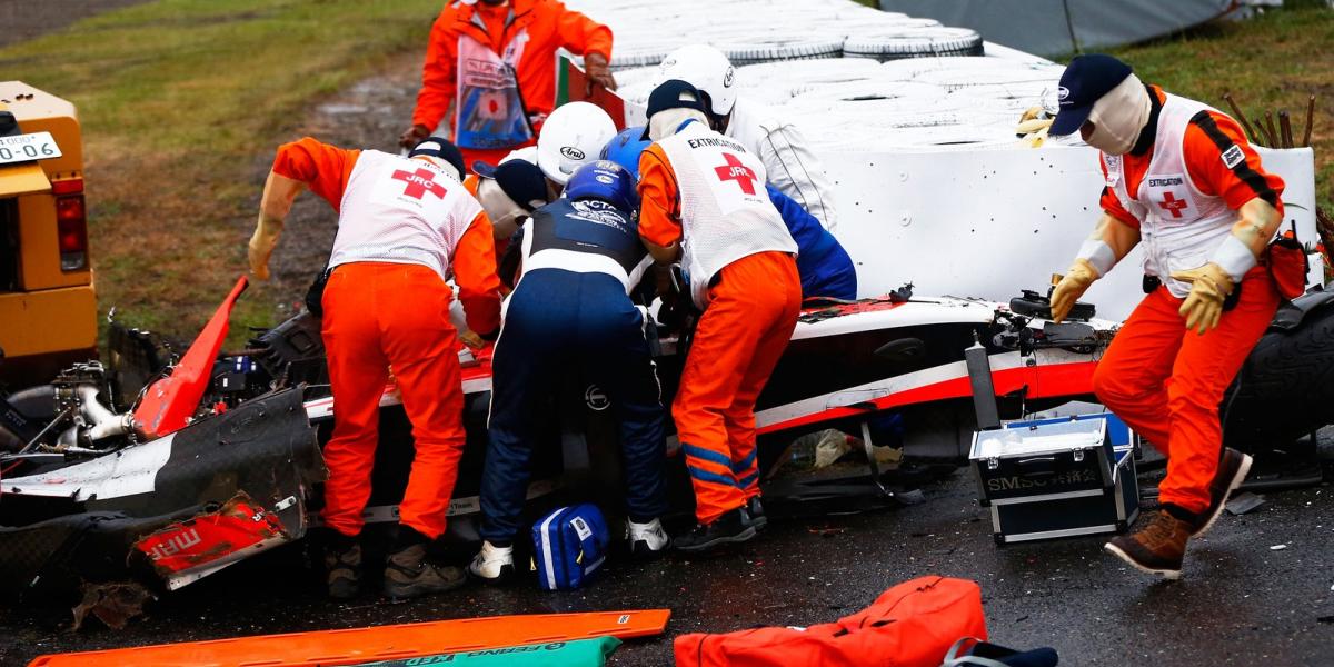 Jules Bianchi balesete február 22-én. Fotó: Europress/Getty Images