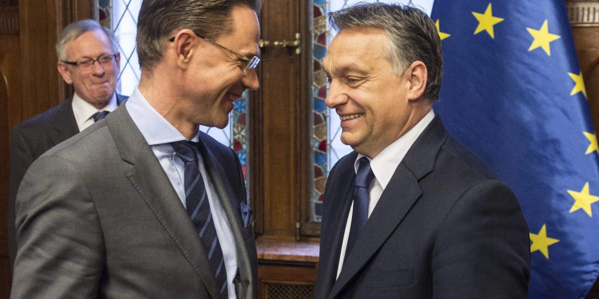 Orbán Viktor miniszterelnök és Jyrki Katainen, az Európai Bizottság alelnöke  MTI Fotó: Miniszterelnöki Sajtóiroda / Botár Gerge