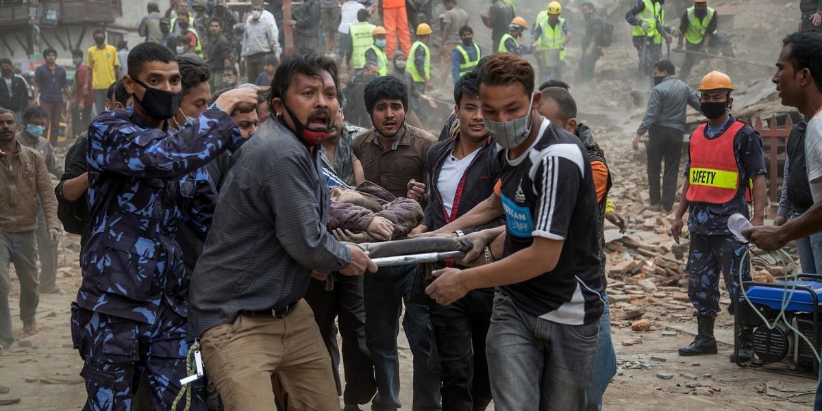 Nepál, Katmandu 2015 április 25 Fotó: Omar Havanna/Getty Images