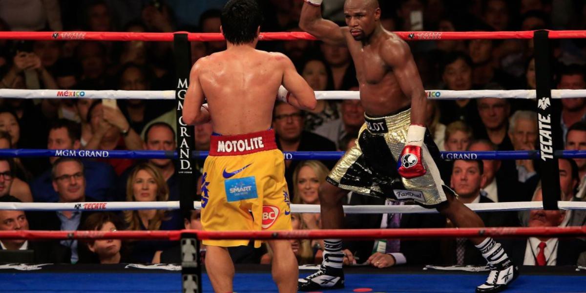 Mayweather leiskolázta ellenfelét FOTÓ: EUROPRESS/GETTY IMAGES/JAMIE SQUIRE