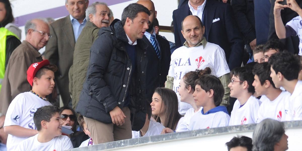 Matteo Renzi is szereti a focit: a kép a Fiorentina - Torino meccsen készült. Fotó: Dino Panato/ Getty Images.