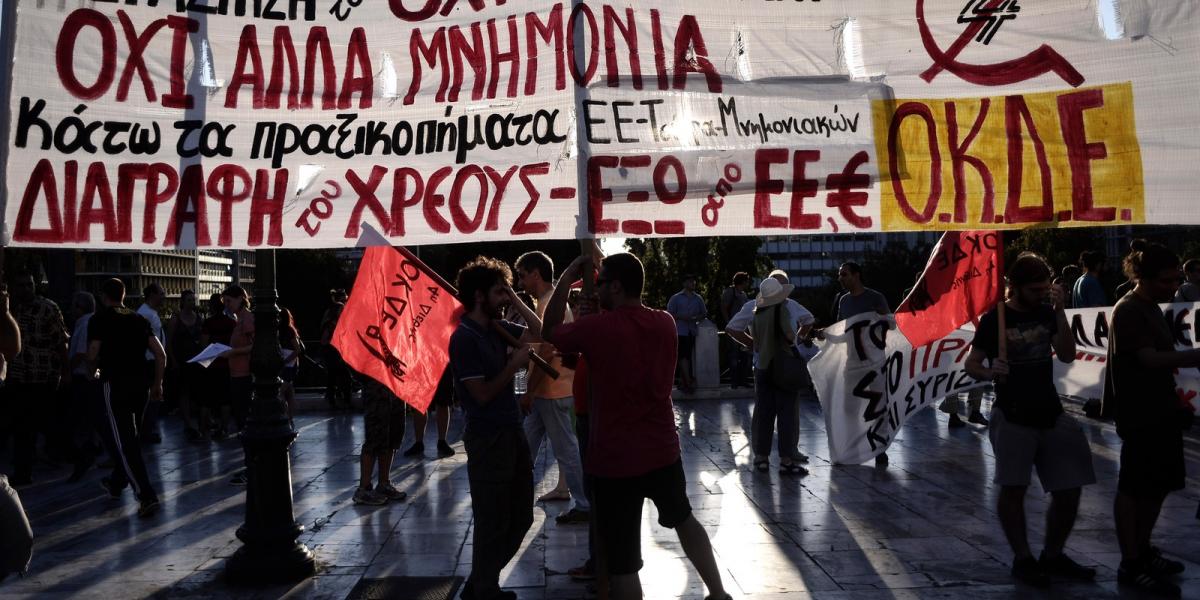 Tüntetés Görögországban. FOTÓ: Milos Bicanski/Getty Images