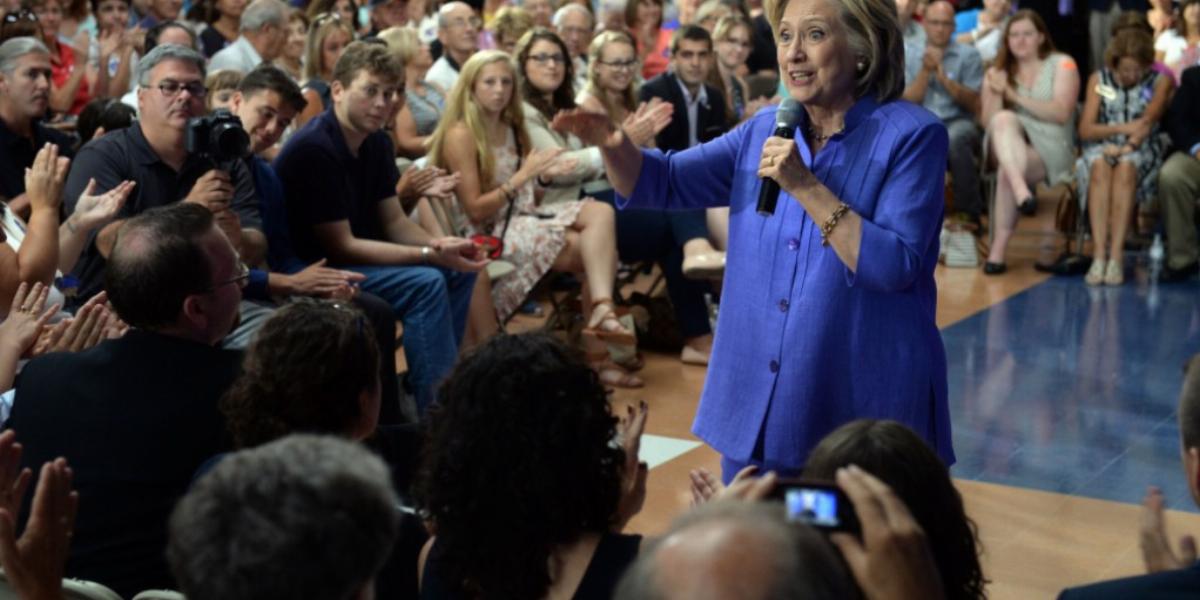 Hillary Clinton New Hampshire államban kampányol FOTÓ: EUROPRESS/GETTY IMAGES/DARREN MACCOLLESTER