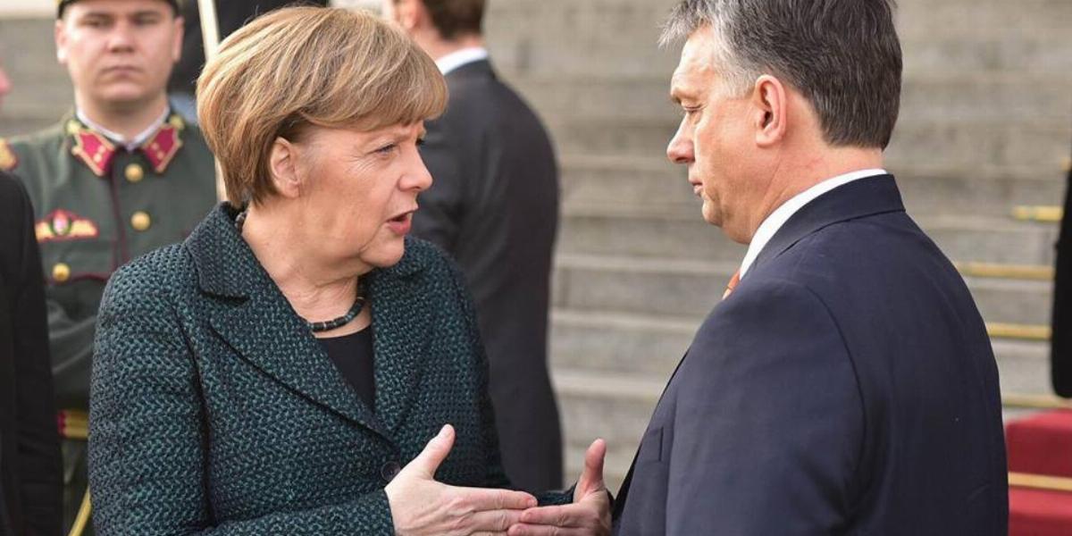 Merkel magyarországi látogatáson idén februárban  Forrás: Facebook/Orbán Viktor