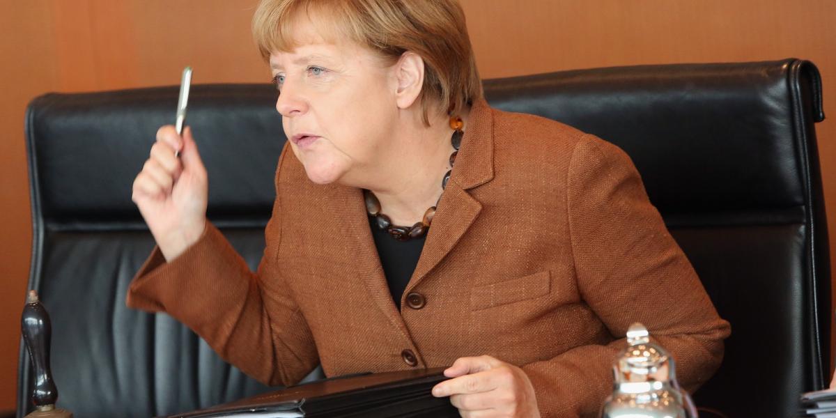 Angela Merkel egy korábbi ülésen. FOTÓ: Getty Images, Adam Berry