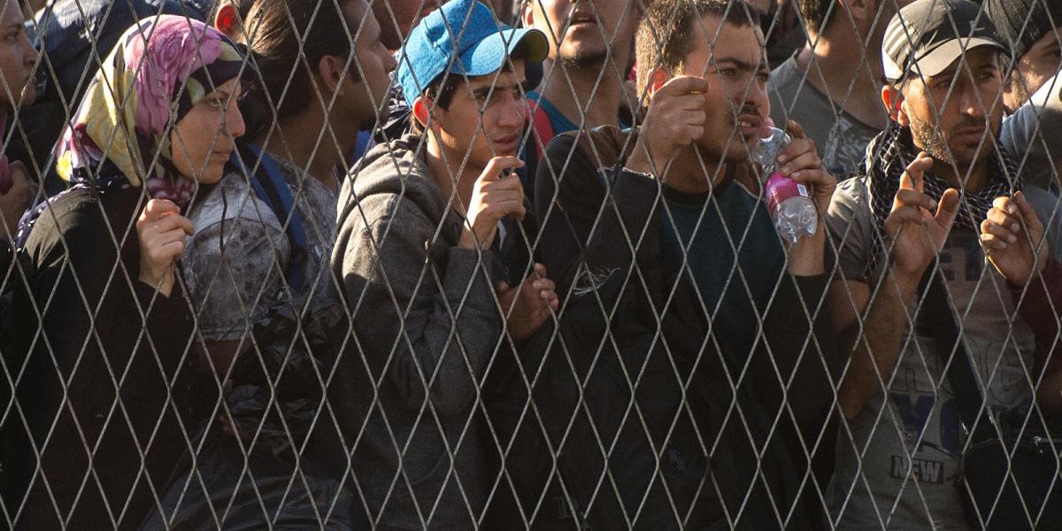 Szerbiából érkezett menekültek a horvátországi Opatovacnál 2015.09.22-én. a Fotó: David Ramos/Getty Images 