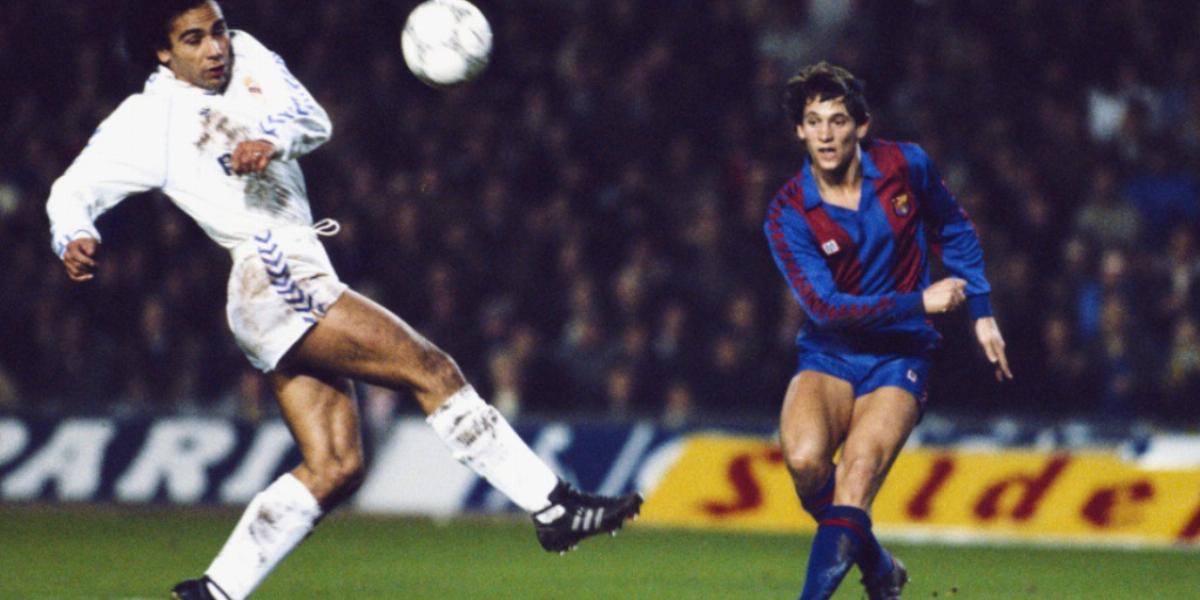 El Clásico a múltból: 1987-ben a Real gólvágója, a mexikói Hugo Sánchez és Gary Lineker nézett egymással
farkasszemet FOTÓ: EURO