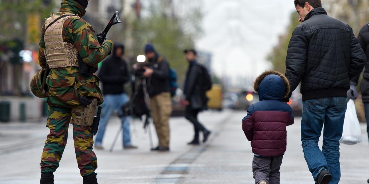 Továbbra is a legmagasabb készültség Brüsszelben. FOTÓ: Ben Pruchnie/Getty Images