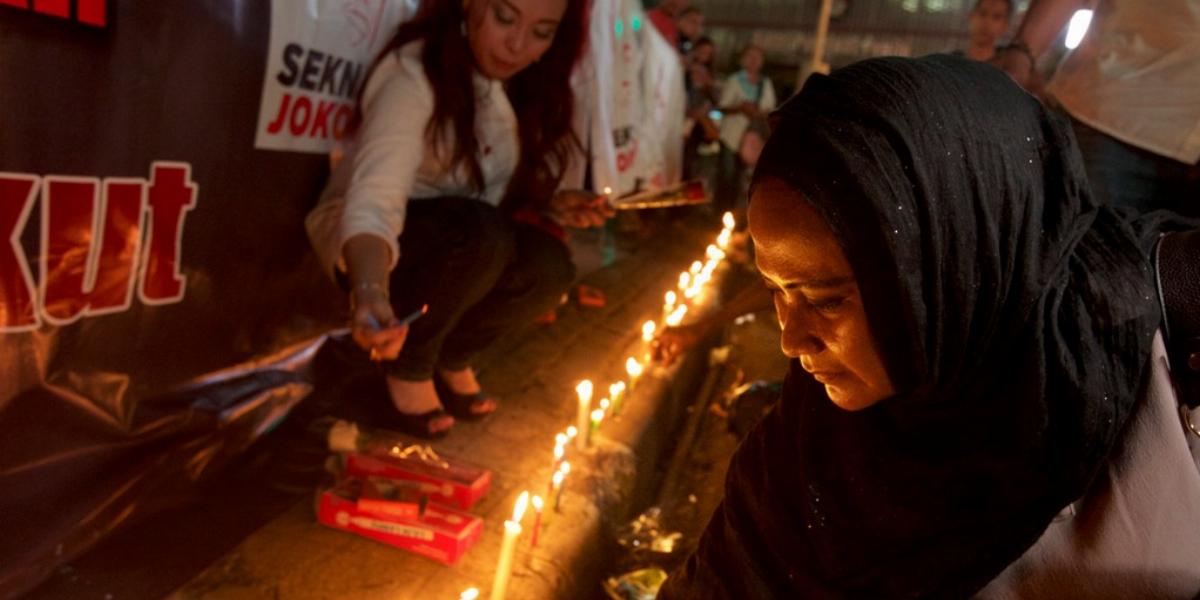 Jakartában így emlékeztek a két héttel ezelőtti terrortámadás áldozataira FOTÓ: EUROPRESS/GETTY IMAGES/ED WRAY