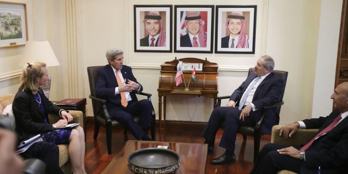 John Kerry Ammanban Nasszer Judeh jordániai külügyminiszterrel tárgyalt FOTÓ: EUROPRESS/GETTY IMAGES/JORDAN PIX