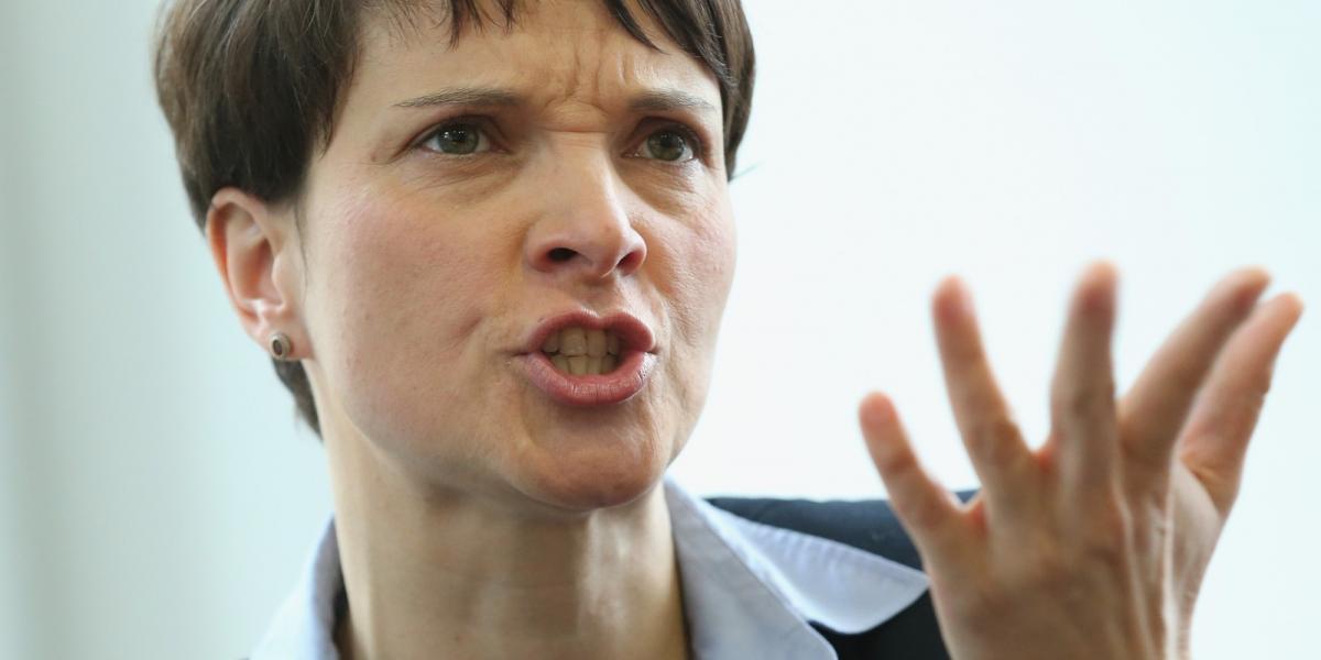 Frauke Petry, az Alternatíva elnöke már a vasárnapi választásokra készül FOTÓ: EUROPRESS/GETTY IMAGES/SEAN GALLUP