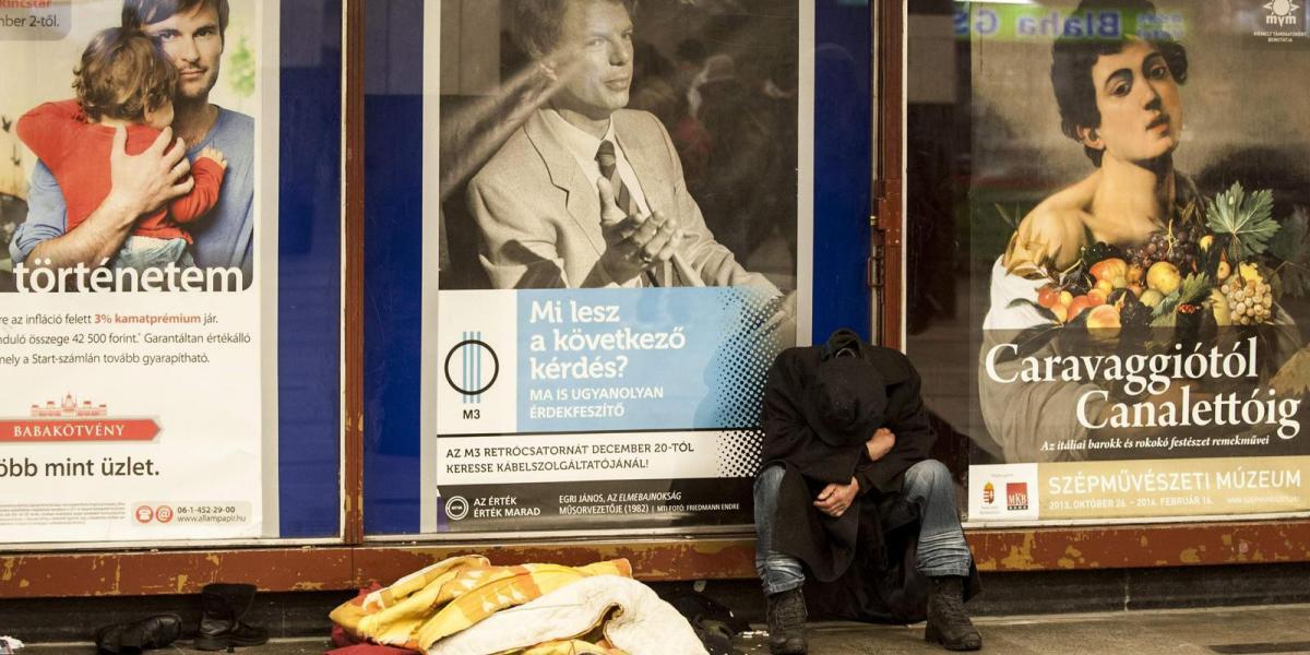 A kormány eddig mindent elkövetett a hajléktalanság büntetésének eléréséért FOTÓ: VAJDA JÓZSEF