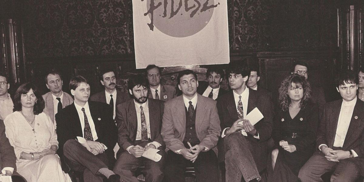 A Fidesz vezérkara a ’90-es évek elején FOTÓ: NÉPSZAVA