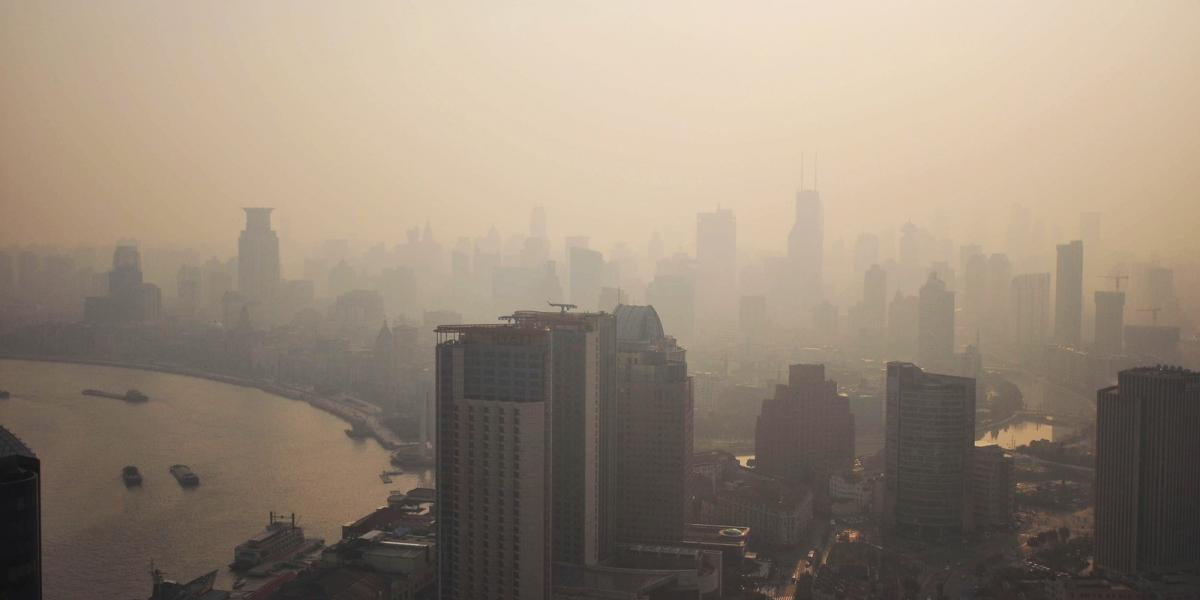 Sanghaj levegője minden korábbinál szennyezettebb. Fotó: ChinaFotoPress/Getty Images