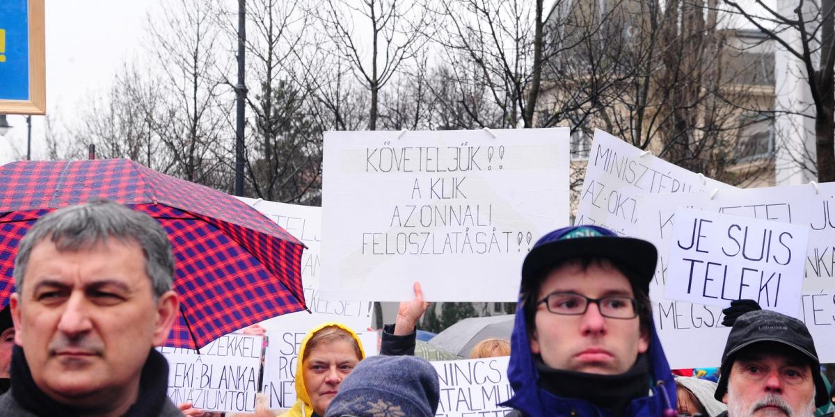 A tanév során tartott tiltakozásokat kibekkelte a kormány FOTÓ: MOLNÁR ÁDÁM