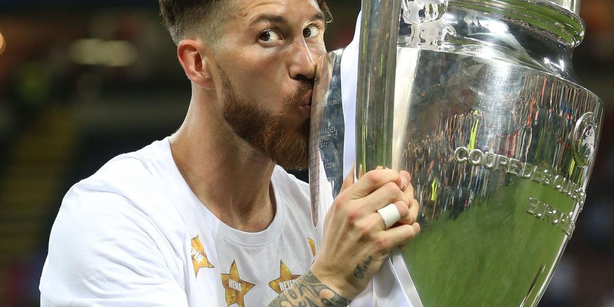 Sergio Ramos a BL-trófeával FOTÓ: EUROPRESS/GETTY IMAGES