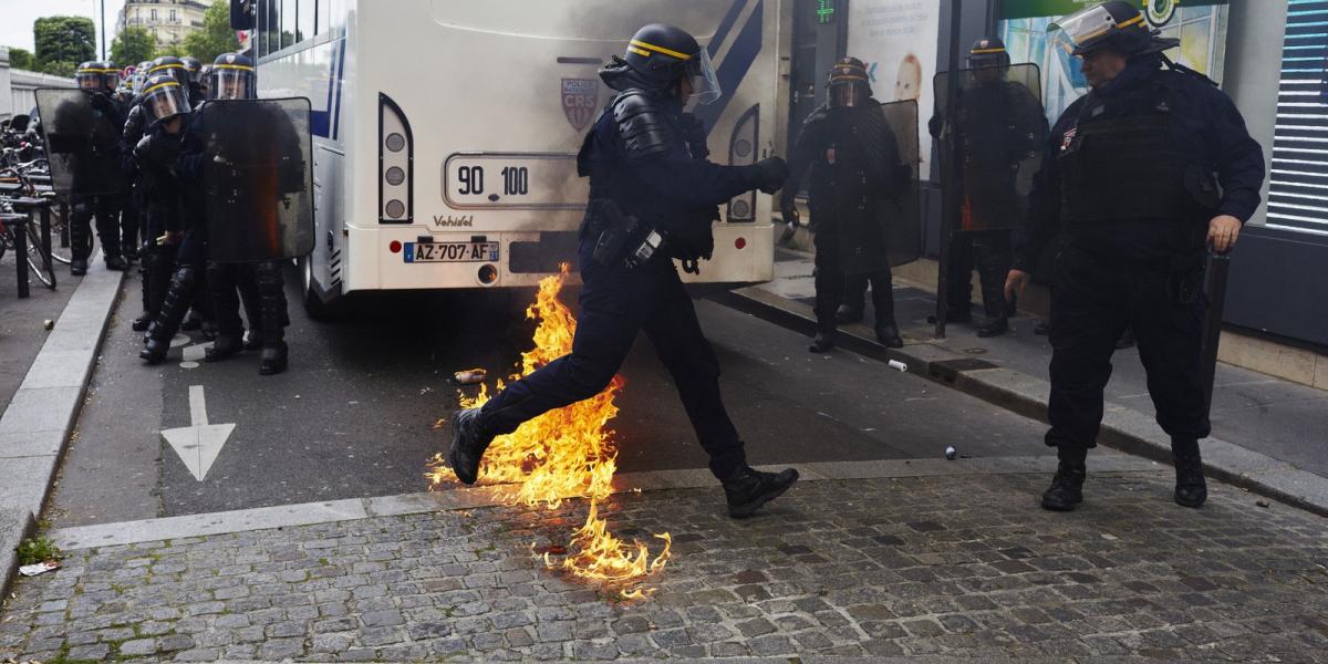 A francia biztonsági erők állandó nyomás alatt vannak FOTÓ: EUROPRESS/GETTY IMAGES/PIERRE CROM