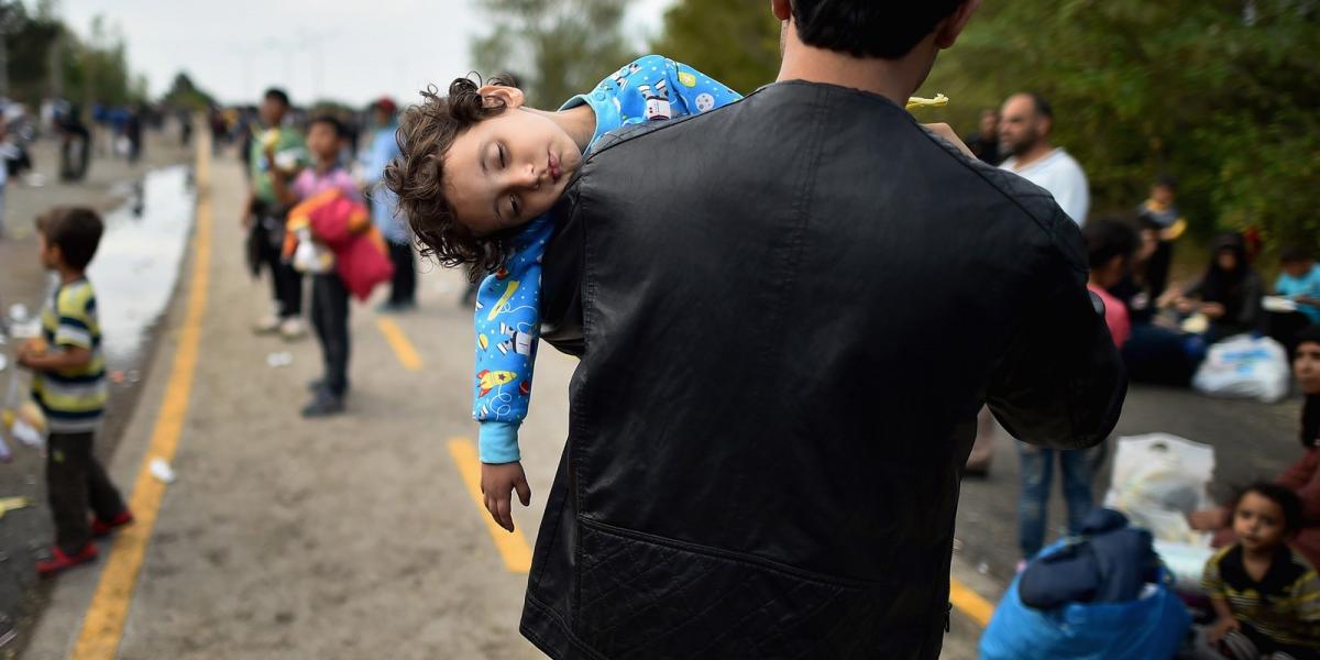 Hegyeshalom még 2015 szeptemberében - Fotó: Jeff J Mitchell/Getty Images