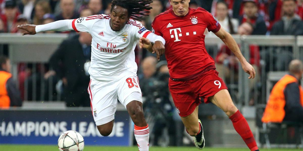 Renato Sanches (labdával) tavasszal még leendő csapattársa, Lewandowski ellen lépett pályára a BL-ben