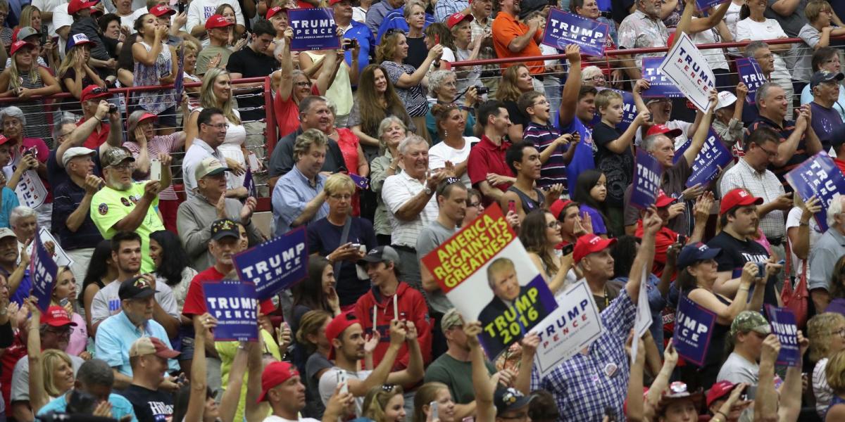 Bármit is mond Trump, nagy tömegeket vonz kampánygyűléseire FOTÓ: EUROPRESS/GETTY IMAGES/JOHN MOORE