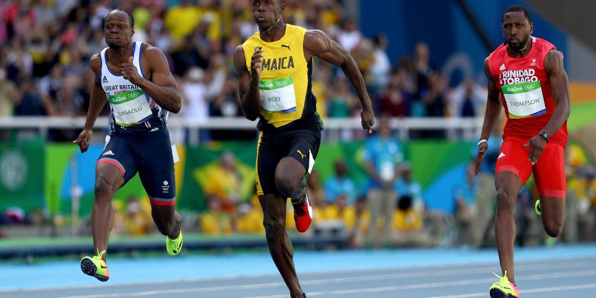 Usain Bolt elől. FOTÓ: Ian Walton/Getty Images