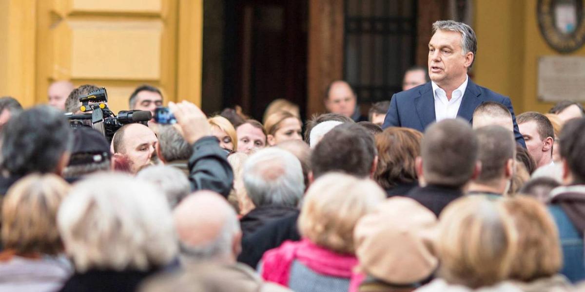 Orbán Viktor nyíregyházi roadshow-ja. Forrás: Facebook/Orbán Viktor