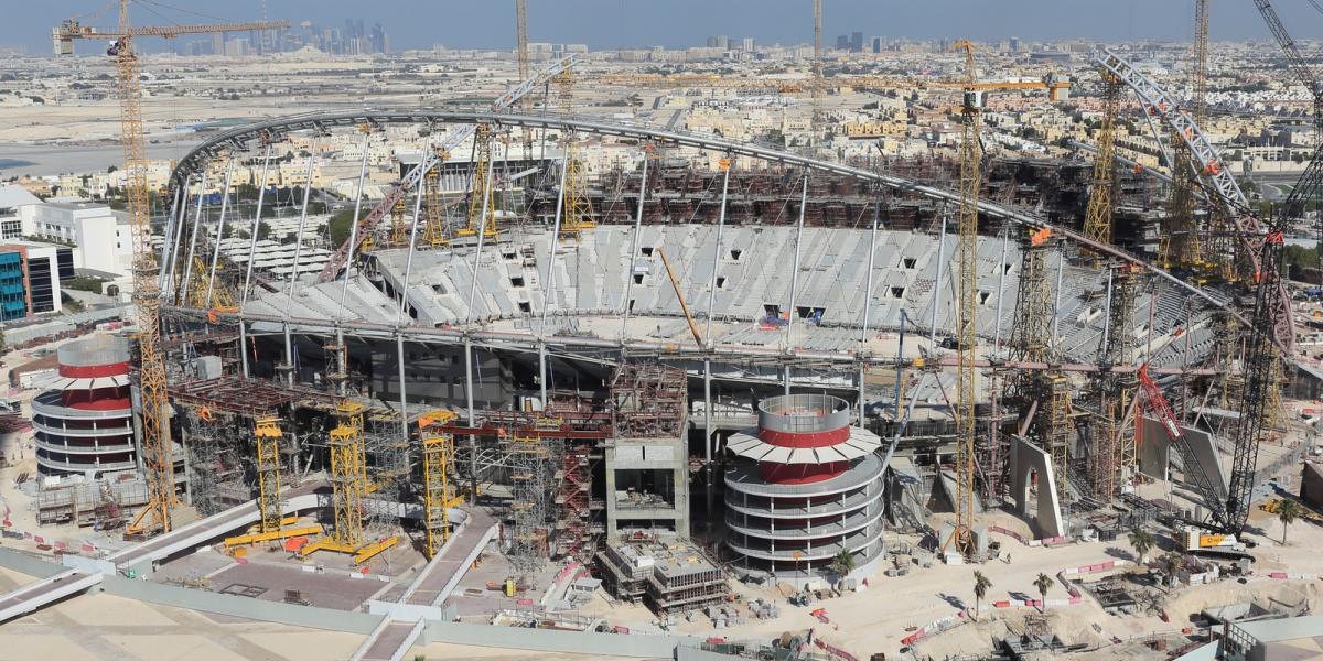 Az épülő Kalifa Stadion FOTÓ: EUROPRESS/GETTY IMAGES/MATTHEW ASHTON - AMA